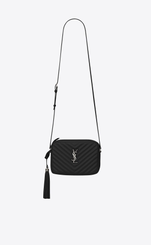 YSL Lou Camera Bag In Quilted Leather Black | SLMOR8421