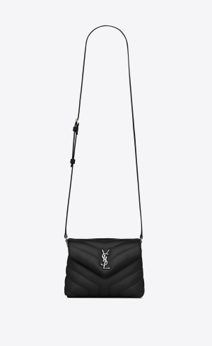 YSL Loulou Toy Strap Bag In Quilted "Y" Leather Black | MKXIR6925