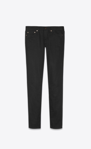 YSL Low-rise Jeans In Used Black Denim Used Black | OYUFD1462