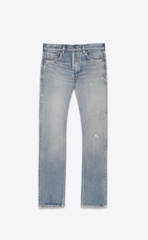 YSL Mid-waist Jeans In Melrose Blue Denim Melrose Blue | XFPOE4596