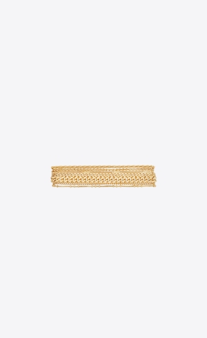 YSL Multi-chain Bracelet In Metal Brass Gold | QKFRB5873