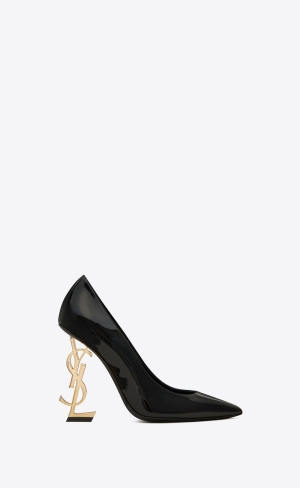 YSL Opyum Pumps In Patent Leather Black | RWVCT0627