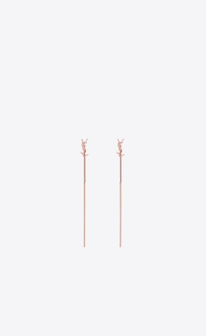 YSL Opyum Threader Earrings In Metal Rose Gold | BOSYW2105