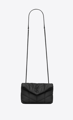 YSL Puffer Toy Bag In Quilted Lambskin Noir | FYISM3629