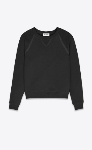 YSL Raglan Sweatshirt Noir | LEYPA3201