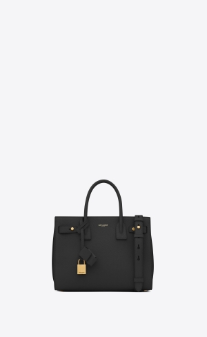 YSL Sac De Jour Supple Baby In Grained Leather Black | NOUIQ4916