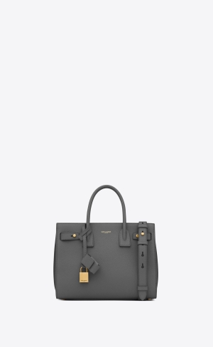 YSL Sac De Jour Supple Baby In Grained Leather Storm | STPHX2693