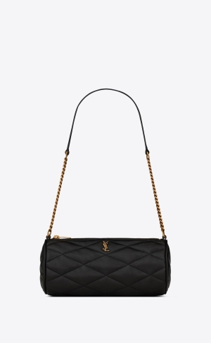 YSL Sade Mini Tube Bag In Quilted Lambskin Black | KIQXH8765