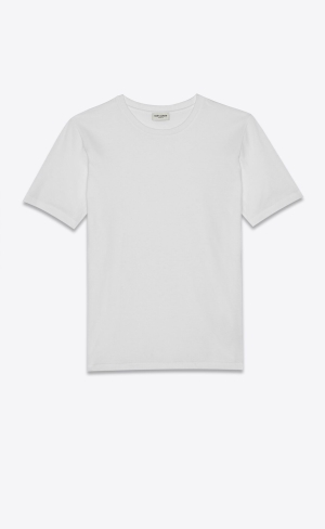 YSL Saint Laurent T-shirt In Cotton White | AGOZK5179