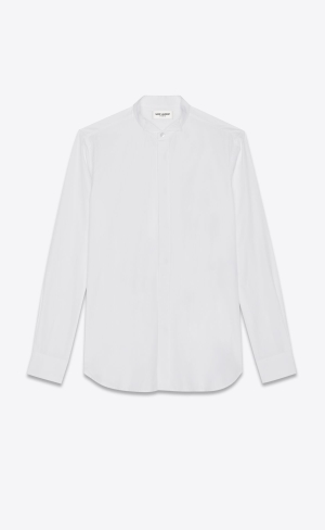 YSL Shirt In Cotton Poplin White | DAGPU2183