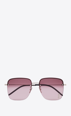 YSL Sl 312 M Silver And Gradient Burgundy | CLOFP9381