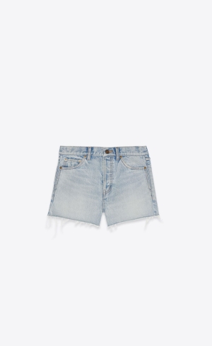 YSL Slim-fit Shorts In Beverly Blue Denim Beverly Blue | LYMQH1694