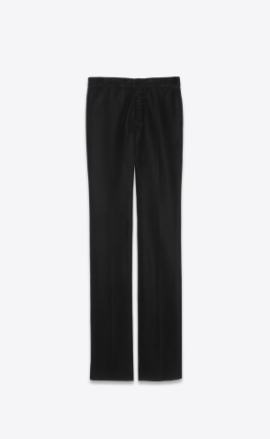 YSL Straight-leg Pants In Velvet Noir | FOXYW8357