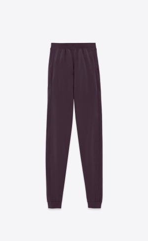 YSL Sweatpants In Wool Prune | FMCIK0514