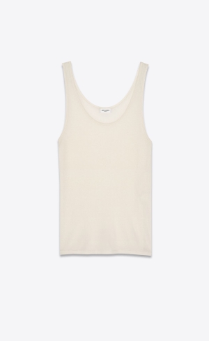 YSL Tank Top In Jersey Natural | ZFBGI8479