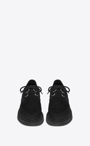 YSL Teddy Derbies In Suede Black | WBFEA7159