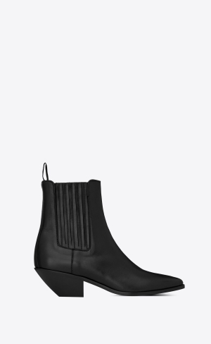 YSL West Chelsea Boots In Smooth Leather Black | PGVHK3528