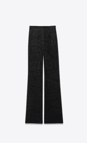 YSL Wide-leg Pants In Velvet Black | FZTVY5862